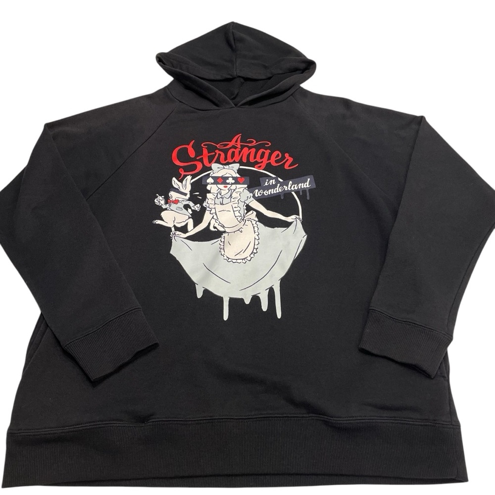 LISTEN FLAVOR a Stranger in Wonderland Black Hoodie